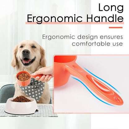 SUPERDESIGN Dog Food Scoop Cat Food Scoop Ice Scoop Flour scoop Candy scoops Dry Measuring Cup Plastic Scoop for Canisters and Freezer 1/2 Cup Food Grade Melamin (Tomato ½ Cup)