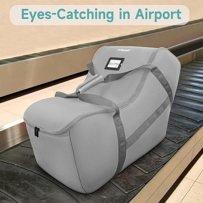 YOREPEK Car Seat Travel Bag for Airplane Compatible with Nuna Pipa Car Seat and Base, Fits for DOONA Stroller without Base, Padded Car Seat Carrier for Airport with 5 Protective Bumper Feet, All Gray