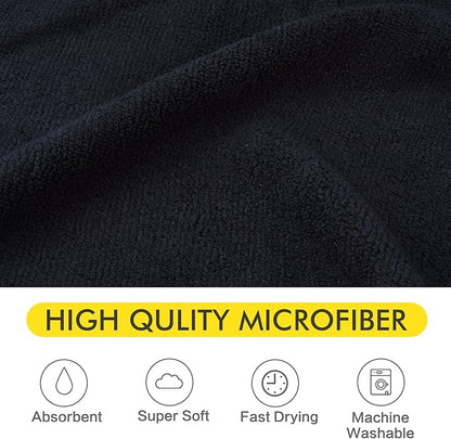 KinHwa Dog Towel Super Absorbent Pet Bath Towel Microfiber Dog Drying Towel for Small, Medium, Large Dogs and Cats 30inch x 50inch Black