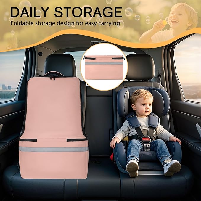 LARIPOP Car Seat Travel Bag for Airplane Gate Check Approved, Padded Backpack with Adjustable Straps, Reflective Strips & Protective Feet for Infant Convertible Booster Seats, Flesh
