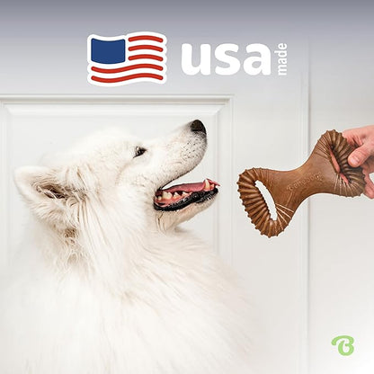 Benebone Dental Durable Dog Chew Toy for Aggressive Chewers, Real Peanut, Made in USA, Small