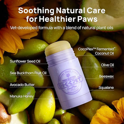 HICC PET Dog Paw Balm 1.06oz Natural Moisturizer & Protector for Dry Cracked Paws Soothes Hotspots & Odor, Horse Hoof, Joint Care