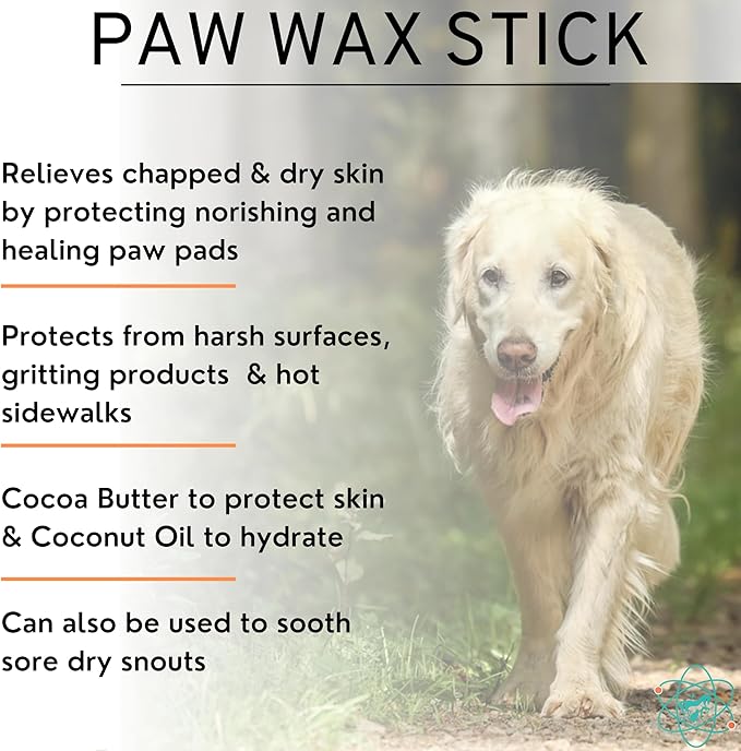Paw Wax 3 Sticks - Paw Soother for Dogs - Paw Pad Moisturizer - Dog Paw Cream - Cat Paw Balm or Snout Soother for Dogs