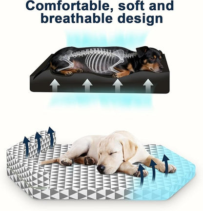 Orthopedic Dog Beds forMedium Dogs, Pet Bed with Sides,Removable Bolsters & cleanable Cover，M