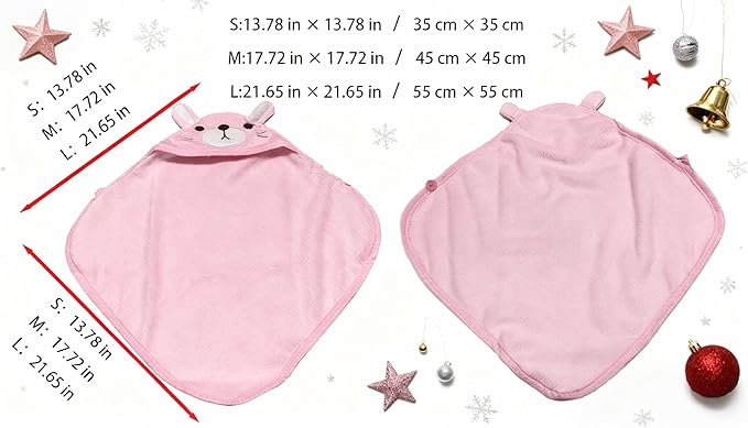 Dog Hooded Bathrobe Towel, Fast Drying Bath Towel Absorbent Warm Blanket Pink S