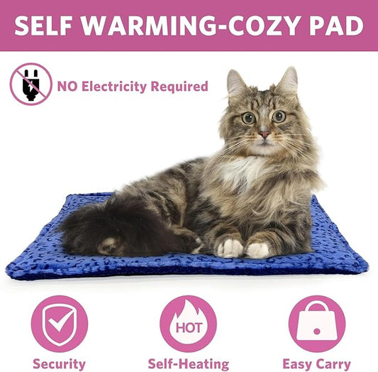 MARUNDA Self Warming Cat Bed, Super Soft Cat Dog Pet Bed, Super Soft Cat Dog Pet BedThick Fabric, Double-Sided Usable Washable, Non Electric.