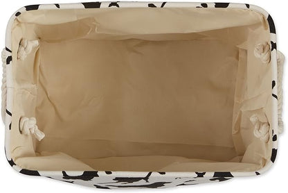 Bone Dry Pet Storage Collection Collapsible Bin, Large Rectangle, 17.5x12x15, Cat's Meow Print