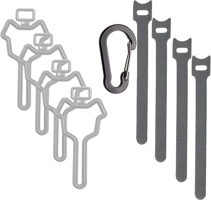Dog Poop Bag Holder, Waste Bag Holder, Dog Poop Bag Carrier, Hand Free Holder (4 pack, Grey)
