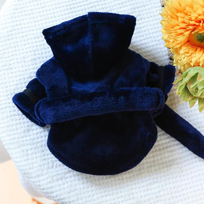 Dog Bathrobe Fast Absorbent Hooded Bath Towel Small Dog Thickened Luxury Pajamas Sleepwear Super Soft Microfibre Pet Bath Robe Nightwear Dog Drying Coat Bag for Puppy Cats Chihuahua Yorkie Poodle