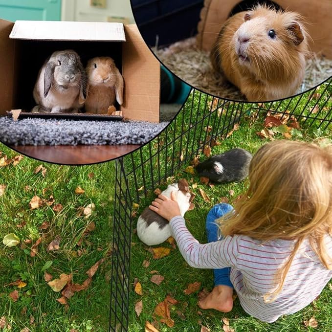 BestPet | Foldable Dog Playpen | 24 Inch, 8 Panels | Metal Pet Exercise Pen | Indoor Outdoor Portable Dog Fence with Door | Removable, Rust-Resistant Secure Pet Kennel | Easy to Assemble