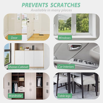 Door Protector from Dog Scratching 200" x 8.2" Cat Scratch Door Frame Single Sided Adhesive Protector Anti Dog Scratch Door Guard for Dogs Clear CHUANGSEED