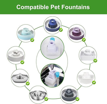 Pet Fountain Filters - 16 Carbon and 4 Foam Pre-Filters for Ceramic/Cupcake Pet Fountain