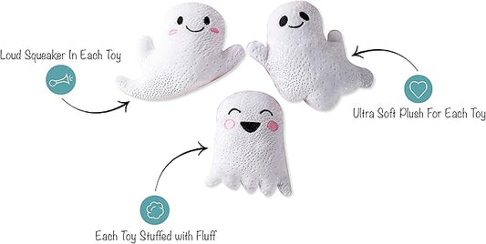 Fringe Studio, Hey Boo, Small Plush Dog Toy 3PCS Set, PetShop Collection (289452)