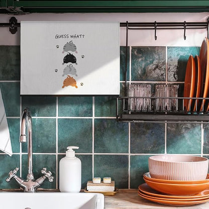 Fun Decorative Kitchen Hand Towels, Gifts for Cat Lovers-Quick-Drying Decorative Design Hand Towels for Cooking, Bathroom Decor - Purrfect Funny Gifts for Cat Lovers for Women