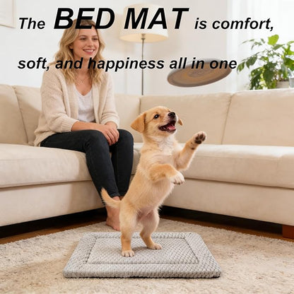 Dog Bed Mat (Light Brown, S(24"*18"*1.5"))