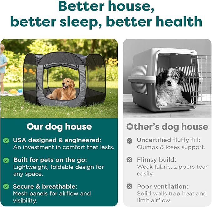 FurHaven Portable Pet Playpen for Dogs & Cats, Foldable, Indoor Kitten Playpen with Mesh Sides, Foldable, Pop Up Travel Dog Pen, X-Large, Green & Pink