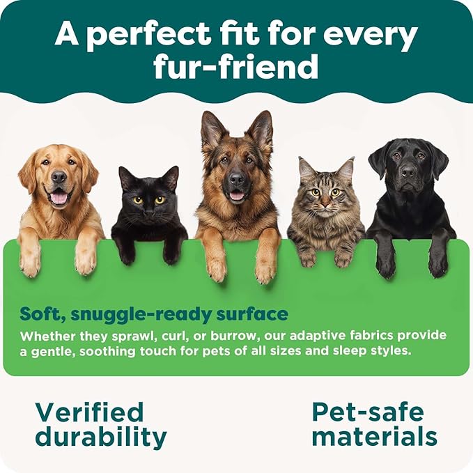 FurHaven Cat Bed Cave for Indoor Cats & Small Dogs, Washable & Foldable Pet Tent with Removable Cushion, Small, Polar Fleece, Heather Gray