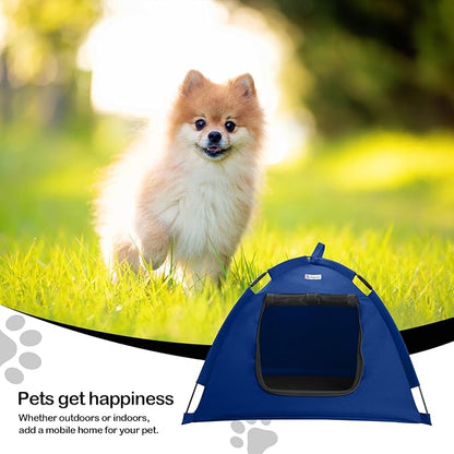 Cat Tent Outdoor/Indoor, Cat and Dog Waterproof Tent House, Outdoor Dog Bed Washable, Indoor/Outdoor Cave Nest Bed Small Dog Tent for Cat, Bunny and Small Animal (Blue, S)