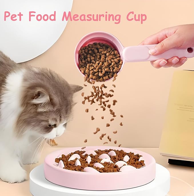 Dog Food Scoop 1 Cup 1/2 Cup - Melamine Dog Food Measuring Cup, Pet Food Scoop for Dog Cat...Comfortable Long Handle for Easy to Scoop Food