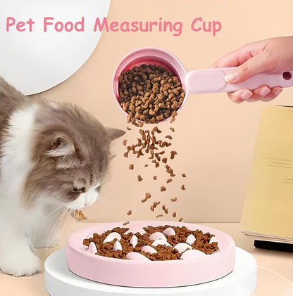 Dog Food Scoop 1 Cup 1/2 Cup - Melamine Dog Food Measuring Cup, Pet Food Scoop for Dog Cat...Comfortable Long Handle for Easy to Scoop Food