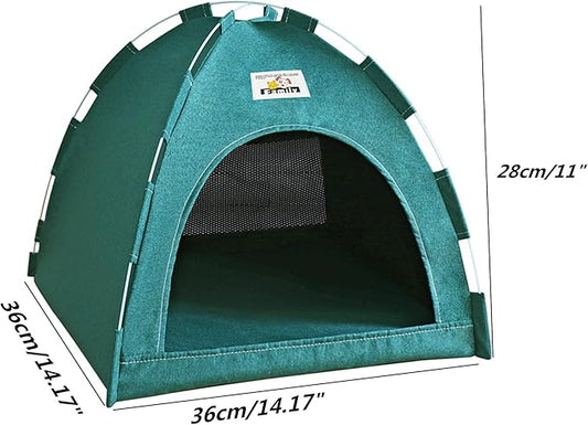 alfyng Cat Tent, Kitten Tent Cave Nest Bed, Portable Pet Cats Tents House for Little Dog, Folding House with Soft Mat for Small Animals All Seasons Indoor and Outdoor (14.2 x 14.2 x 11 INCH)