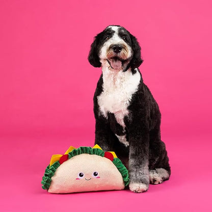 Fringe Studio Large Plush Dog Toy, FANTAS-Taco!, 16.5" Wide x 9" Tall, Pet Shop Collection (728023)