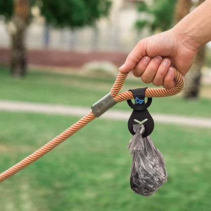 PuppyDoggy Dog Poop Bag Holder for Leash Waste Bag Carrier Dog Poop Bag Dispenser for Walking Running Bicycle Accessory 2 Pieces (Green)