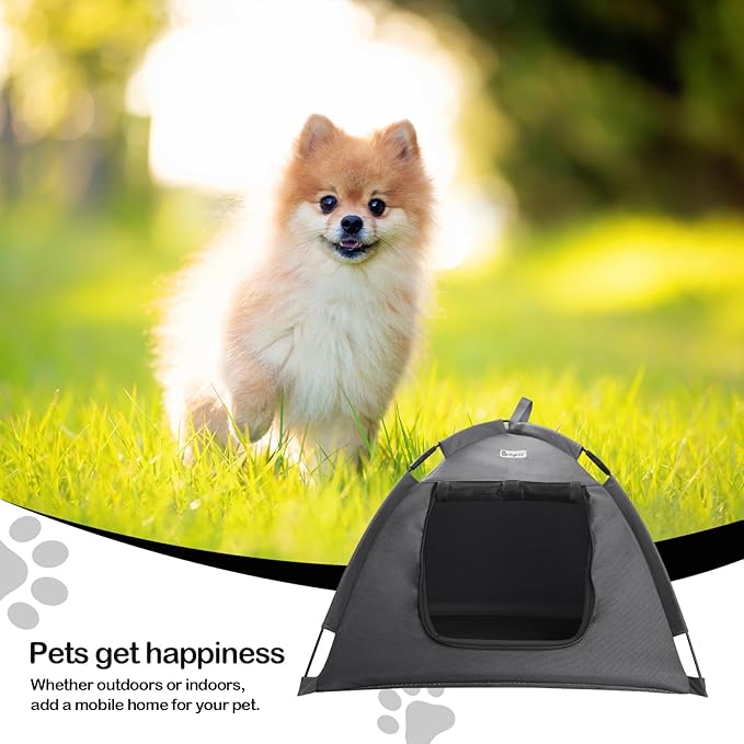 Cat Tent Outdoor/Indoor, Cat and Dog Waterproof Tent House, Outdoor Dog Bed Washable, Indoor/Outdoor Cave Nest Bed Small Dog Tent for Cat, Bunny and Small Animal (Gray, S)
