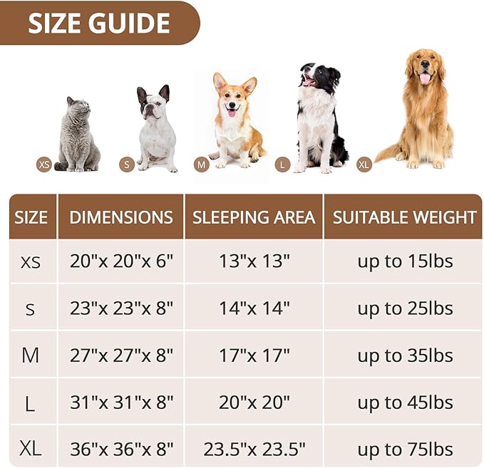 JOLLYVOGUE Calming Dog Bed Medium Size Dog, Anti-Anxiety Donut Medium Pet Bed, 31 inches Fluffy Faux Fur Round Cat Bed, Fits up to 45 lbs Pets (Rainbow)