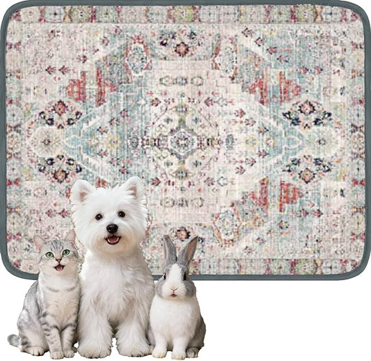 Washable Pee Pads for Dogs, Reusable Puppy Potty Training Pads, Ultra-Absorbent Thick Waterproof Leak-Proof Non-Slip Pads & Mat for Crate, Playpen, Floor, Whelping & Housebreaking , 2 Pack 18"x24"
