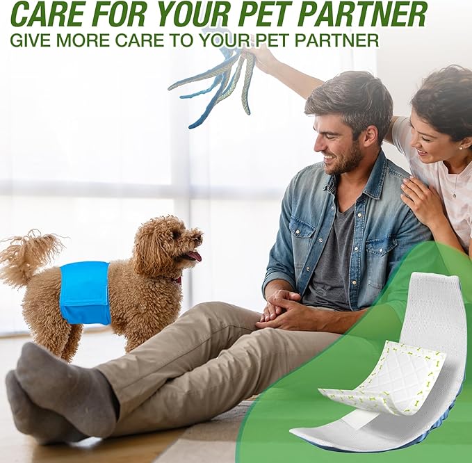 Dog Diaper Liners 150Pcs, Disposable Diapers Inserts for Male & Female Dogs, Booster Pads Fit Reusable Dog Belly Bands, Male Wraps and Period Diapers, Super Absorbent Leakproof Regular