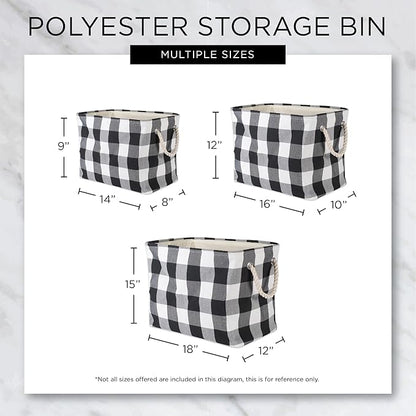 Bone Dry Pet Storage Collection Paw and Bone Print, Small Rectangle, 14x8x9", Black