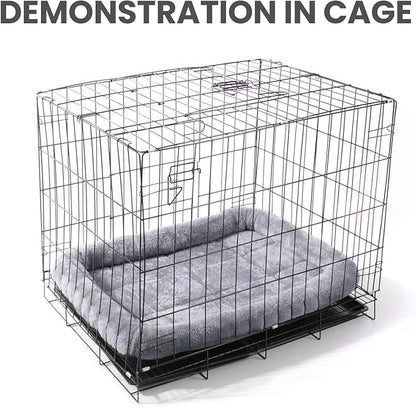 Patas Lague Bolster Dog Bed for Small Dogs 24''x18'', Soft Warm Foam Pet Sofa Bed, Machine Washable Pet Cat Crate Mat for Small Breeds, Navy Blue