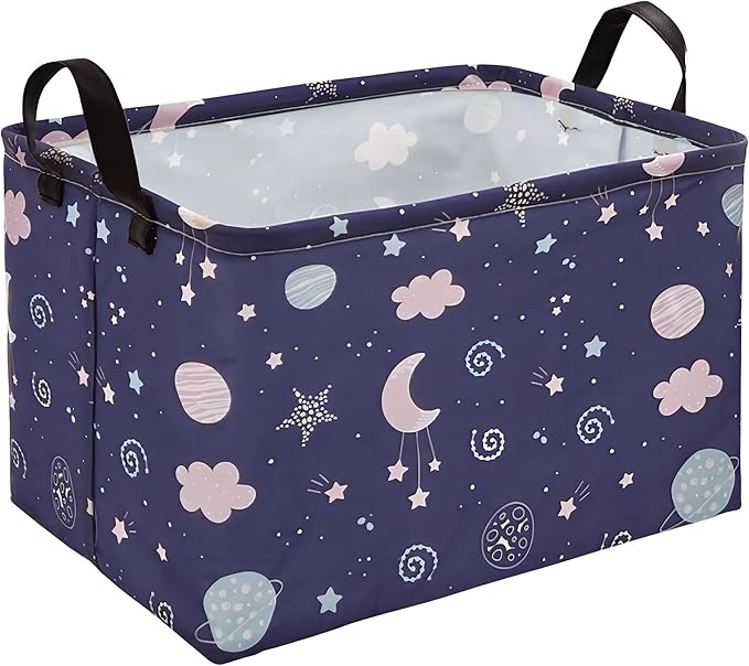 Rec Box Hamper Storage Basket Collapsible Organizer Bin Gift Shelf Baskets for Home and Kitchen Storage