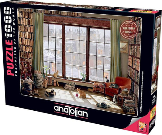Anatolian Puzzle - Window Cats, 1000 Piece Jigsaw Puzzle, #1065, Multicolor (ANA1065)