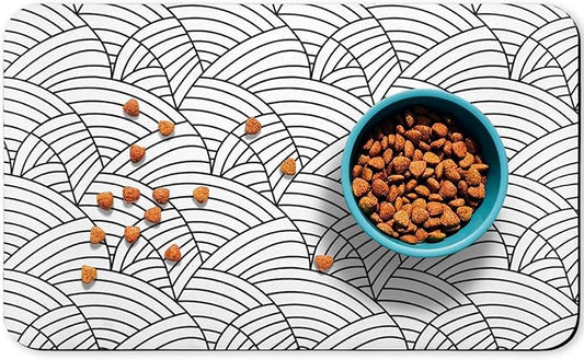 Dog Food Mats for Floors Waterproof, Dog Cat Water Bowl Mats Pet Feeding Absorbent Mat Dog Cat Pet Placemats for Food and Water Bohemia 24 * 32 inch