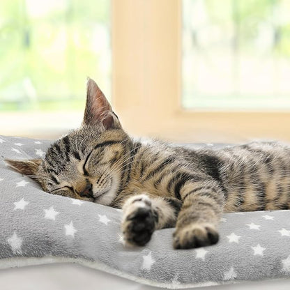 2 Pack Cat Blanket for Indoor Cats Ultra Soft and Warm Calming Cat Bed Fleece Pet Mat for Anxiety and Stress Washable Kitten Blanket