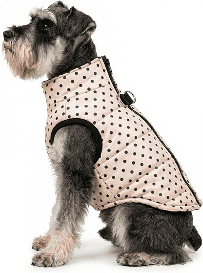 Winter Puppy Coats Warm Small Dog Jacket Pet Jackets Puppy Cold Weather Coat Pet Clothes for Small Dogs, XS, Polka Dots