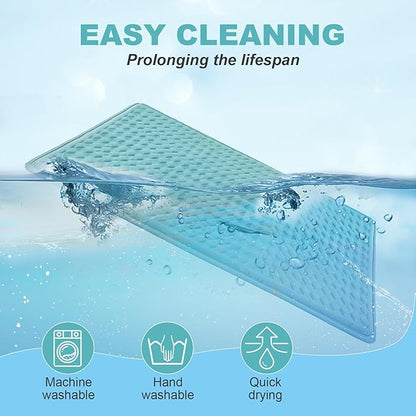 Large Dog Cooling Mat 45x23 in,Ice Breathable Fabric, Solid Silicone Honeycomb Heat Dissipation Structure, Long-Lasting Coolness Cooling Mat for Dogs(Q-Max>0.5) Washable& Non-Toxic