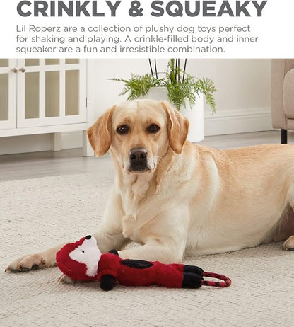 Charming Pet Lil Roperz Fox Durable Plush and Rope Tug Dog Toy