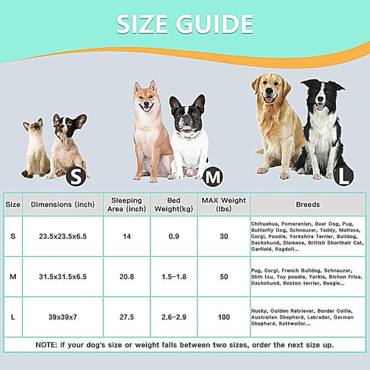 39 Inch Calming Dog Bed for Large Dogs, Round Anti-Anxiety Warm Bed, Soft Cozy Anti-Slip Donut Washable Pet Bed, Fits up to 100 lbs Pets