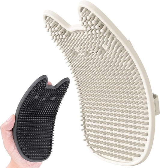 Li&Zhao Dog Bath Brush - 2 PCS Pet Shampoo Brush & Massager for Dog Cat Bath Time, Soft Silicone Grooming Comb for Short Medium Hair