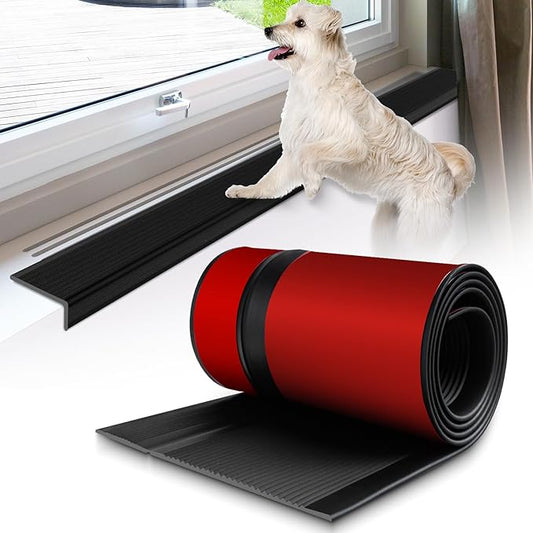 Dog Cat Scratching Window Sill Protector, Self-Adhesive Anti-Scratch Guard for Walls, Furniture - Slip Resistant Pet Shield