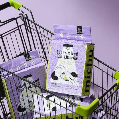 Michu Tofu Cat Litter Natural Clumping Tofu Cat Litter 5.5lb/88oz 5 Scents (Original + Mixed, 2 Pack)