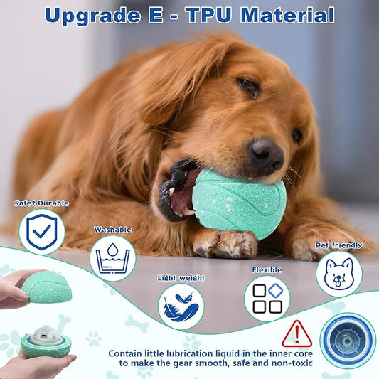 Magicorange Interactive Dog Toys,Automatic Rolling Dog Ball Toys,Dogs Rolling Effect Tennis Balls Herding Balls for Dogs (Lake Blue)