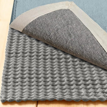 GORILLA GRIP Premium Dual Sided Extra Thick 5x7 Rug Gripper Pad for Hardwood Floors, Breathable Slip Resistant Pad Grips Under Carpet Area Rugs for Hard Surface Floor Protection, Easy Trim Mats, Grey
