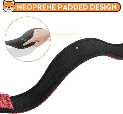 Reflective Dog Collar, Adjustable Soft Neoprene Padded Nylon Pet Collars with Buckle for Small Dogs, Red,S