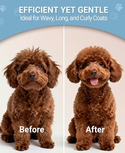 Dematting Comb for Dogs, Dematting Tool for Dogs & Cats - Serrated Matted Hair Removal Brush - Easily Remove Knots, Mats and Tangles - Designed for Wavy & Curly Coats