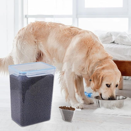Geyecete 2 PC [8.5L/287 Oz] large food storage containers Extra Large dog Food Storage Containers with Airtight Lids Can hold 8 pound for each-Blue