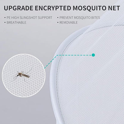 DUOMI Mosquito Net for Stroller,Encrypted Stroller Mosquito Net Full Cover with Double Zipper,Breathable & Foldable Netting for Baby Cover(White)